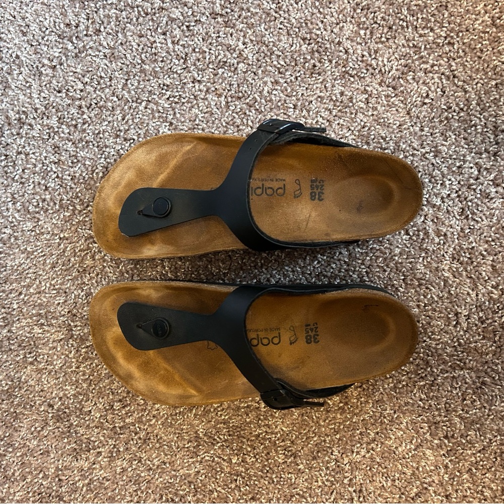 Papillo Birkenstock Black and Tan Sandals
